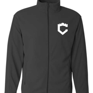 Black Anit-Pill Fleece Full Zip w/Castle "C"