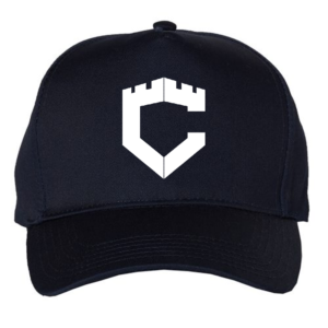 Black Baseball Cap - Embroidered Castle C